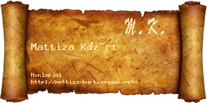 Mattiza Kürt névjegykártya